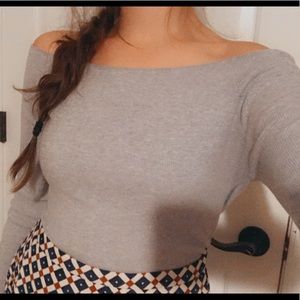 Brandy Melville Off the Shoulder Long sleeve Top